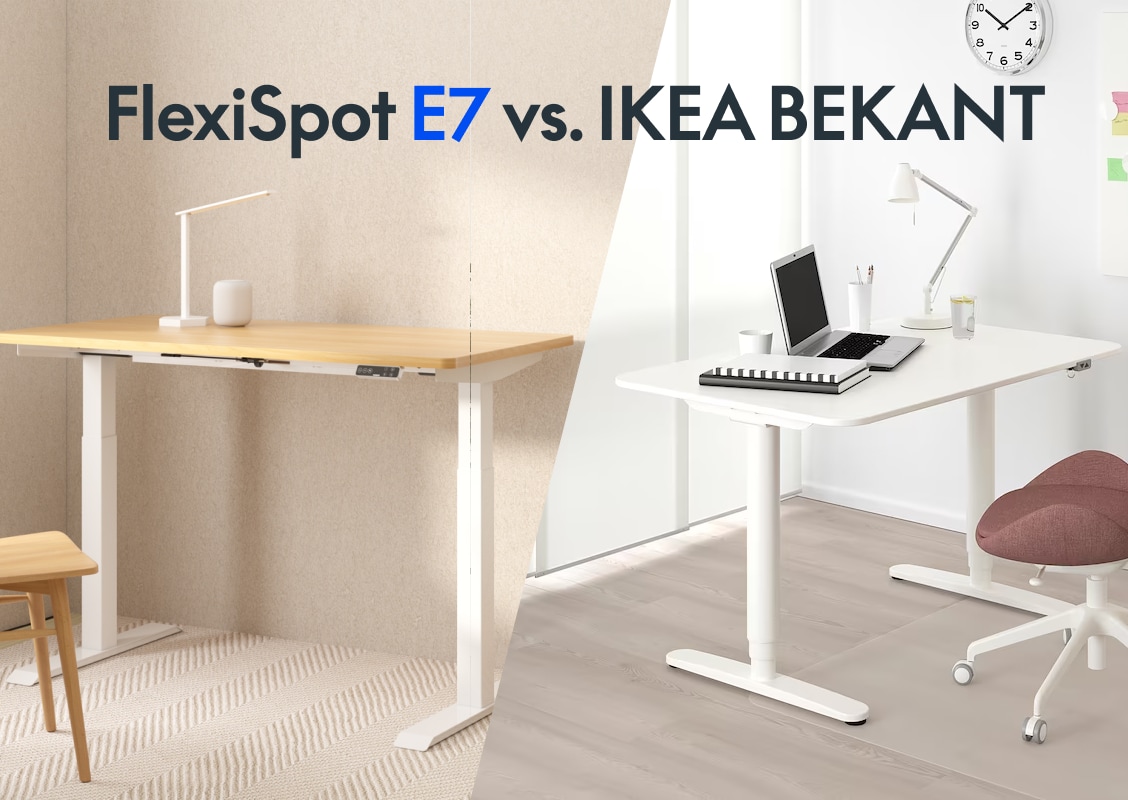 FLEXISPOT フレキシスポット×IKEA 120×60cm IKEA天板と電動昇降デスクFlexiSpotで快適! 安く済ませる在宅リモート